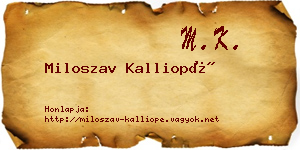 Miloszav Kalliopé névjegykártya